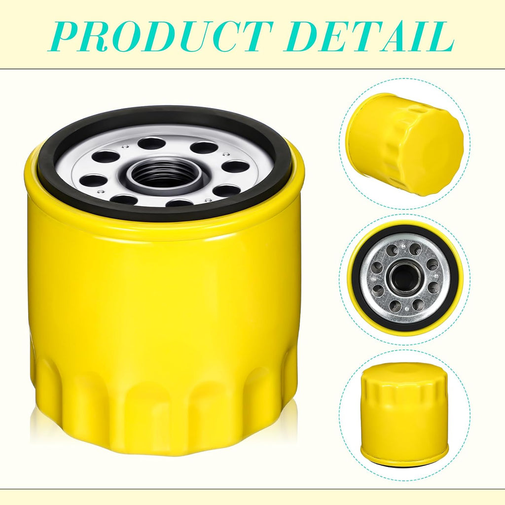 Therwen 4 Pack 52 050 02 Oil Filter Extra Capacity Engine Lawn Mower Oil Filter Compatible with Kohler 52 050 02 5205002-s 52 050 02-s1 Ch11-ch25 Cv11-cv22 M18 M20 Sv715 Sv725 Sv735