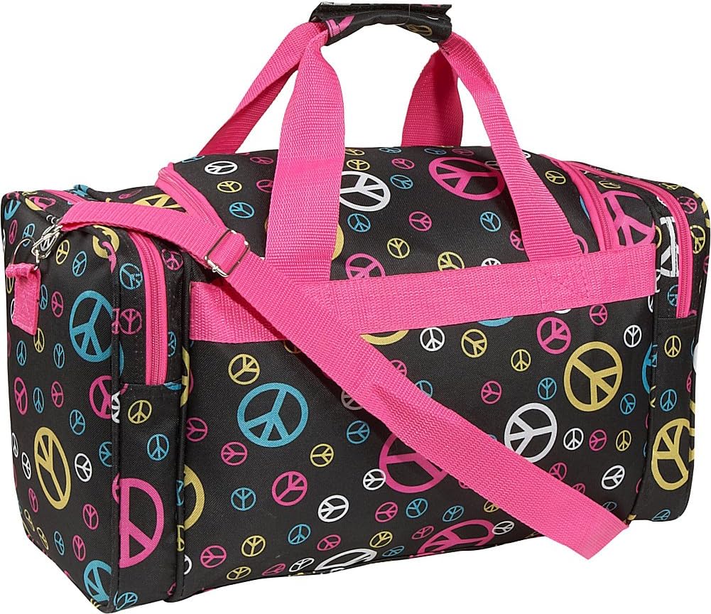 Duffel Bag, Black, 18.5 in X 10.5 in X 8.5 in