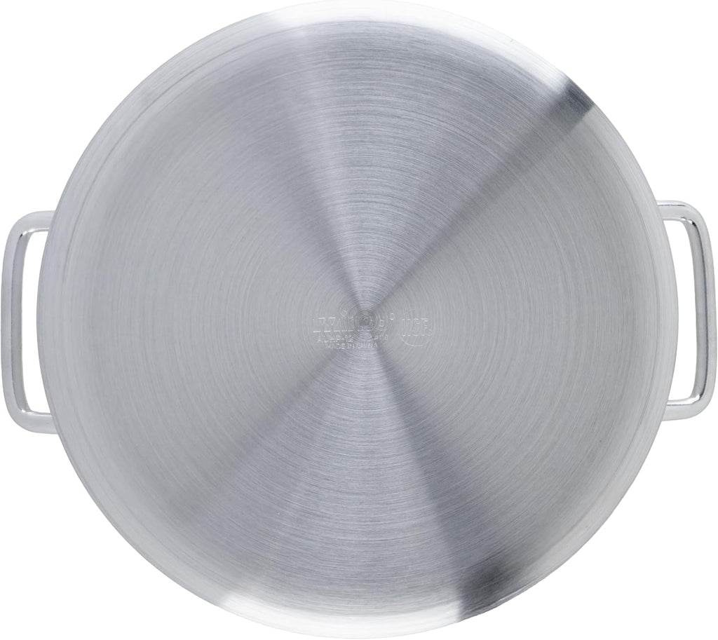 6.0mm Aluminum Stock Pot, 12-Quart | Heavy-duty, Riveted handles, Great for Stocks, Soups, Pasta and Batch Cooking
