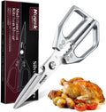 Kitchen Scissors All Purpose - Stainless Steel Kitchen Shear, Sharp Silver Meat Scissors Dishwasher Safe, Heavy Duty