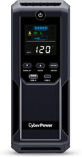 CP1500AVRLCD3 Intelligent LCD UPS Battery Backup | 1500VA/900W, 12 Outlets, 2 USB Ports, AVR, Mini Tower, UL Certified