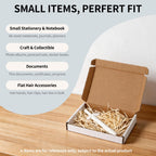 7" x 5" x 1" White Corrugated Cardboard Shipping Boxes Set of 50