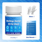 Glass Etching Kit, 2.8 oz, Firm-Grip Stencils, Crisp Matte Finish