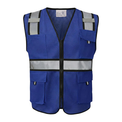 High Visibility Reflective Safety Vest for Men Women Hi Vis Safety Vests Breathable Mesh Security Shirt with Zipper