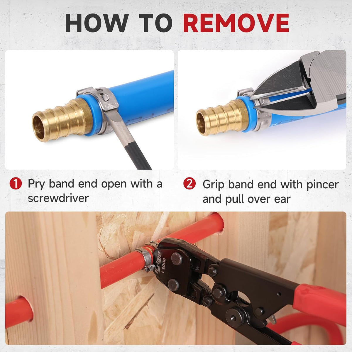 iCrimp PEX Pipe Clamp Crimping Tool Kit for Stainless Steel Clamps