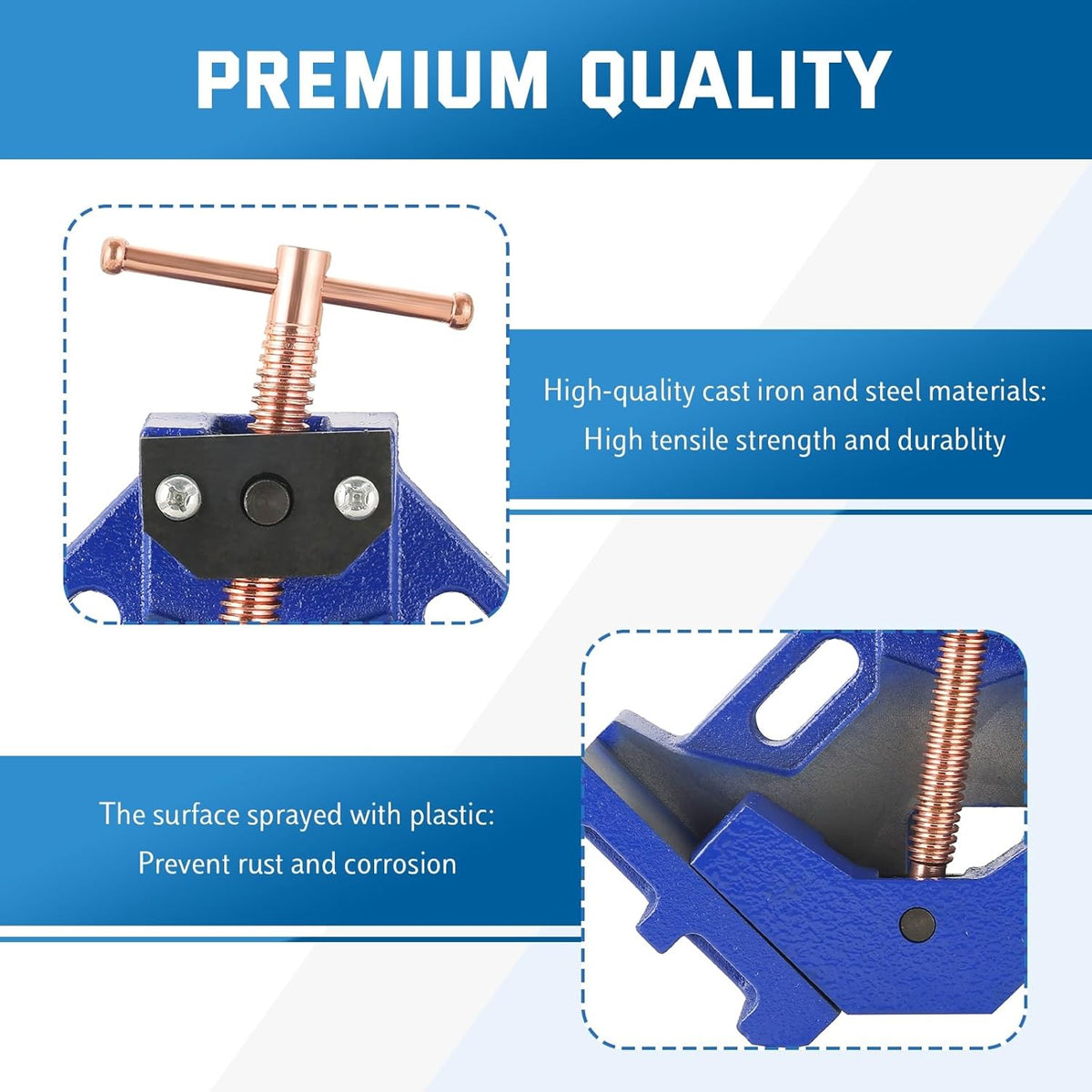 2Pcs Cast Iron Welders Angle Clamp Heavy Duty Two Axis Welding Clamp | Right Angle 90 Degrees Self Centering Jig and