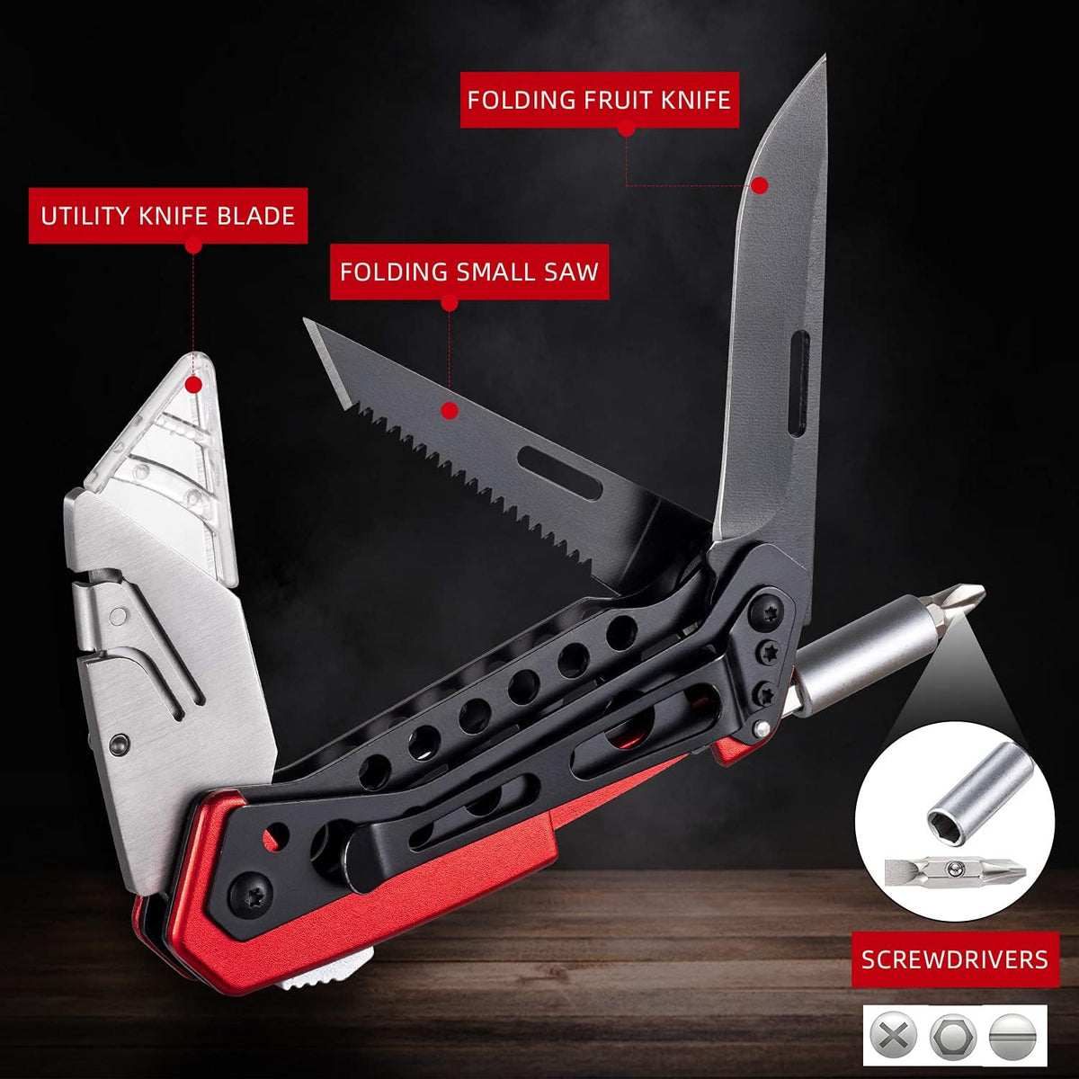 Folding Utility Knife Box Cutter, Razor Knife, Work Knives for Men