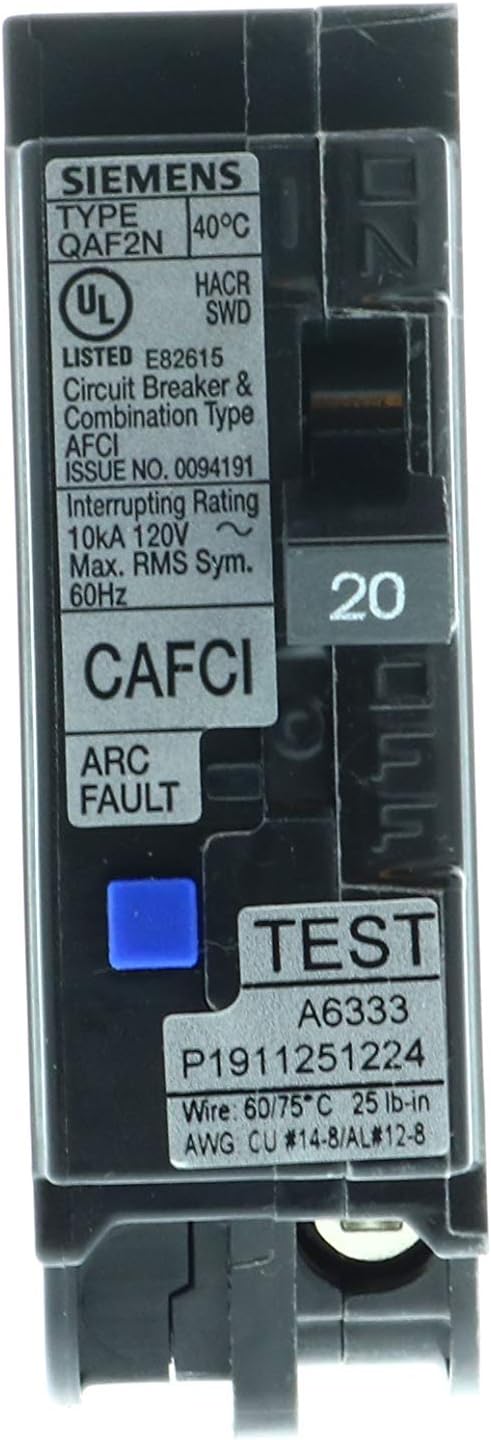 20 Amp 1-Pole Combination Type AFCI Plug-On Neutral Circuit Breaker