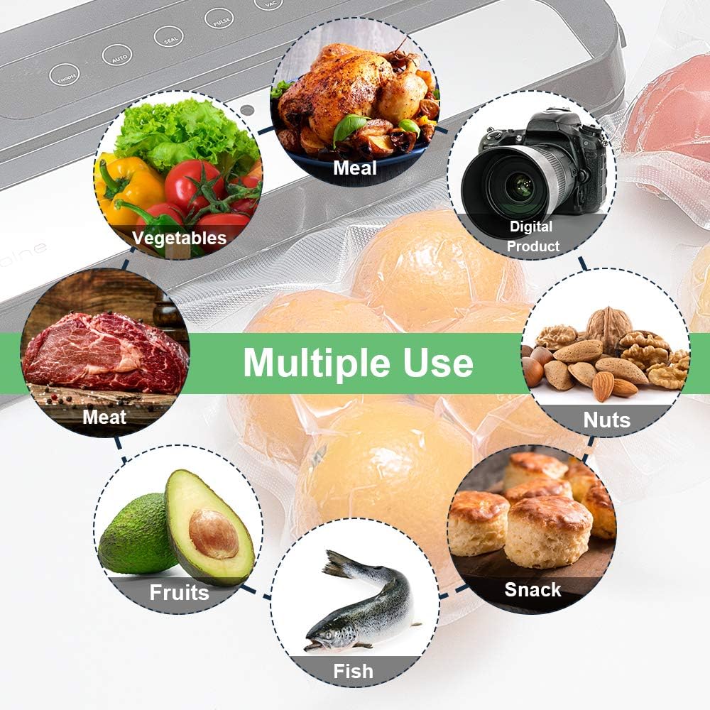 Vacuum Sealer Bags Rolls with 4 Pack 11"x50' for Food Storage