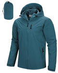 Men's Packable Rain Jacket Waterproof Raincoat with Hood