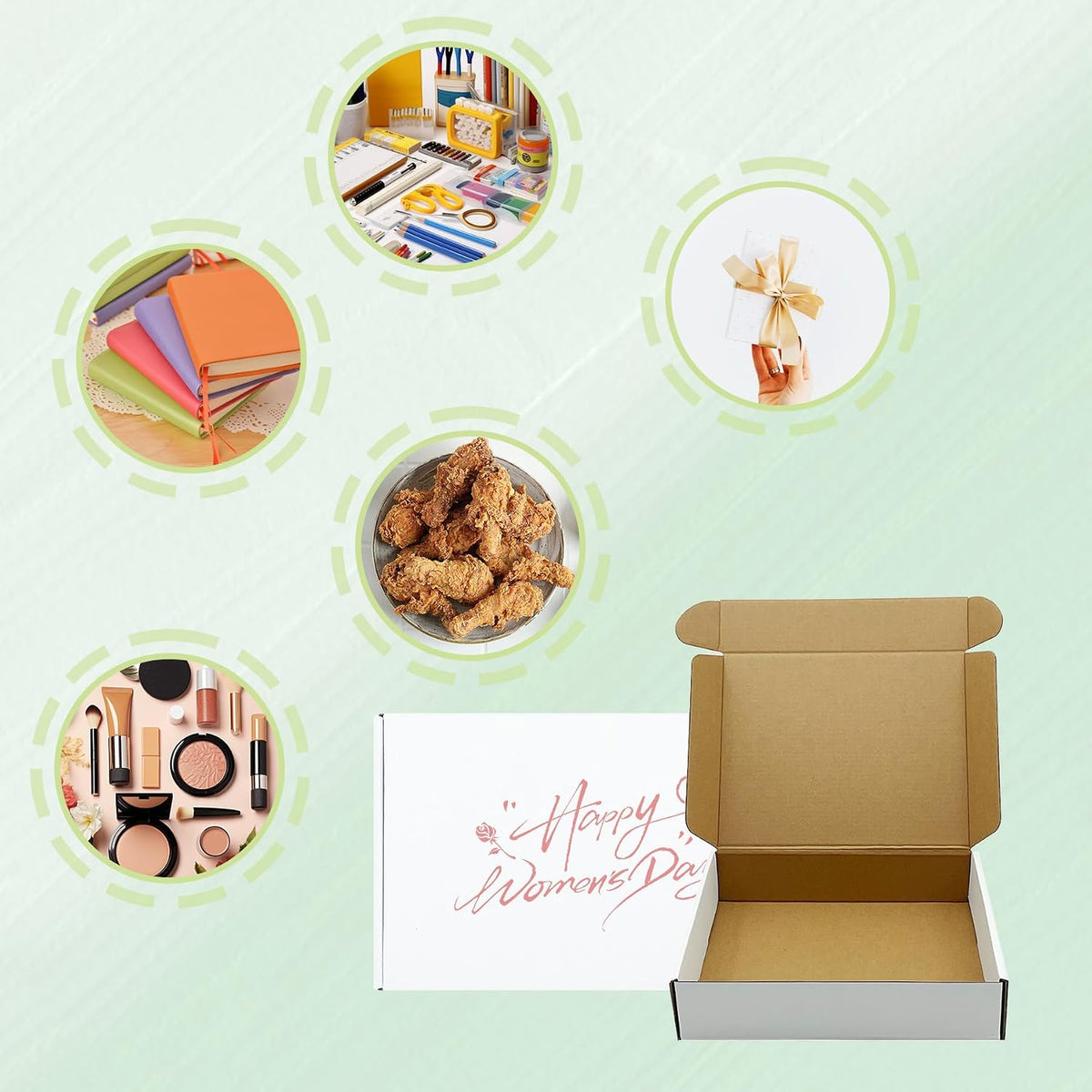 White Shipping Boxes 9x7x2 inch 25 Pack,Corrugated Mailers for E-Commerce