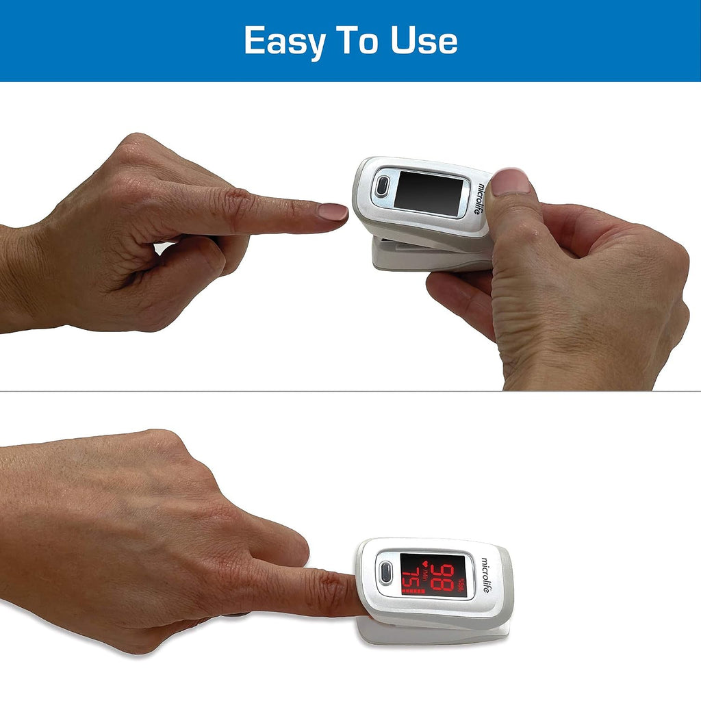 Series 200 Fingertip Pulse Oximeter, Blood Oxygen Saturation (SpO2) and Heart Rate Monitor, Includes Batteries