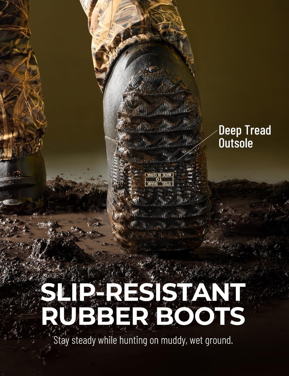 Breathable Chest Waders, Waterproof Insulated Hunting Waders | 1600G Boots & 200G Insulated Lining, Sealed Seams