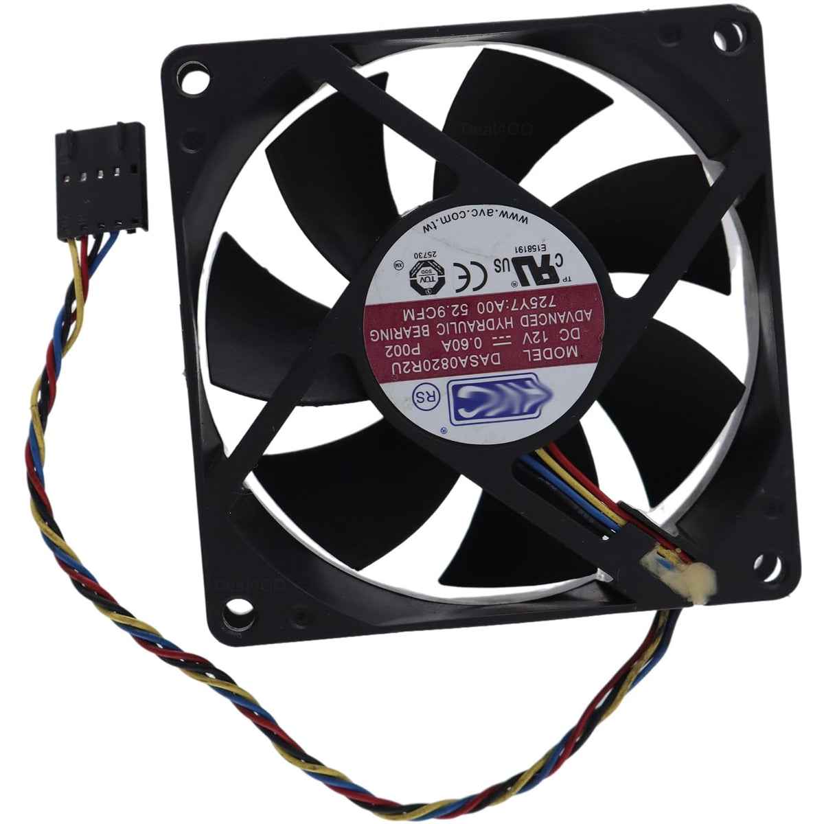 Deal4GO 5-pin 8CM REAR & FRONT Chassis Cage System Cooling Fan 725Y7 42X60 replacement for Dell Optiplex 390 790 990 7010 9020 T1700 SFF Desktop, Black