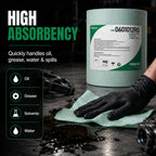 Cleanroom Wipes Roll, 10x12" 500 Sheets Green, Cellulose Polyester