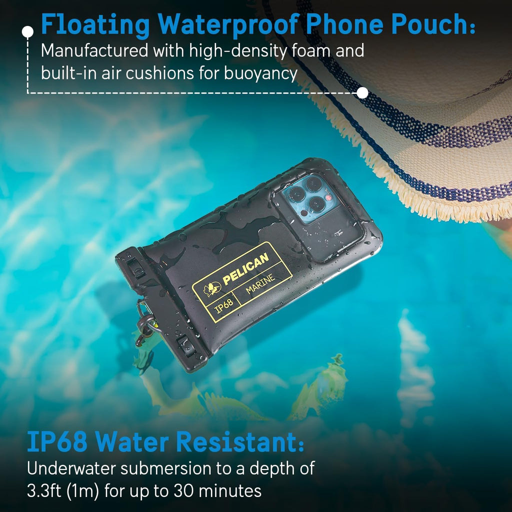 2 Pack Marine - IP68 Waterproof Phone Pouch (Regular Size) Floating Waterproof Phone Case - Beach Cruise Ship Travel