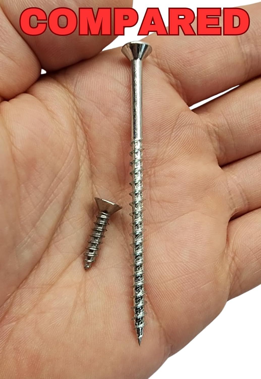 Reinforced Door Screw Kit for Strike Plates, Deadbolt Plates, and Hinges. 3-inch Screws and Screwdriver Bit, Makes