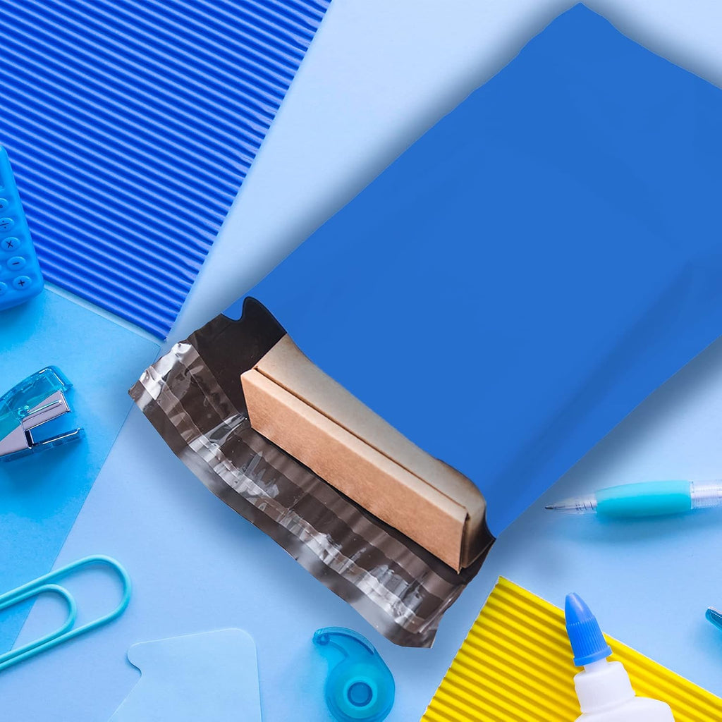 Blue Poly Mailers 12x15.5 100 Pack Self-Seal Shipping Envelopes M5