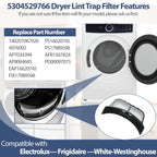 5304529766 Lint Filter Assembly Compatible with electrolux ELFE7637AT0