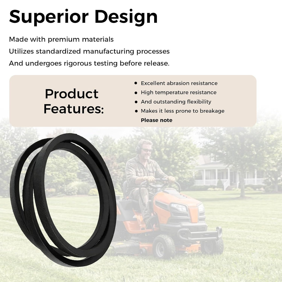 Gosknor Idler Pulley & Drive Belt for Husqvarna Idler Pulley & Drive Belt