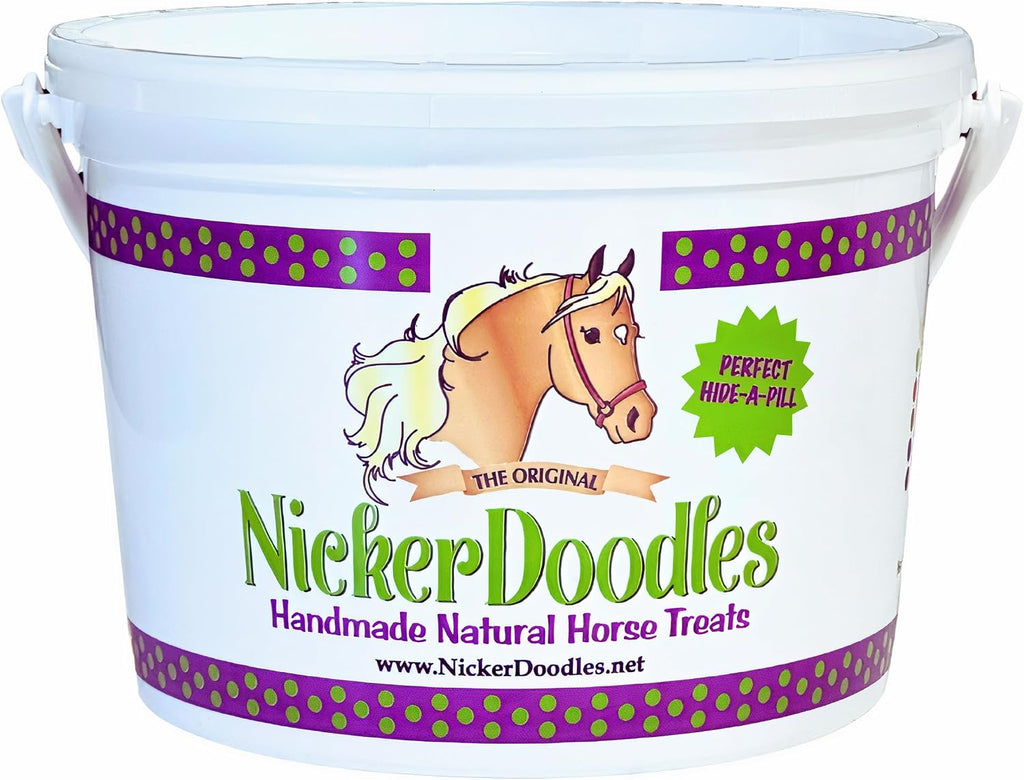 Horse Treats - 2 lb Pail - Effortlessly Give Medications with Our Soft Baked Treats - Training Treats are The Perfect