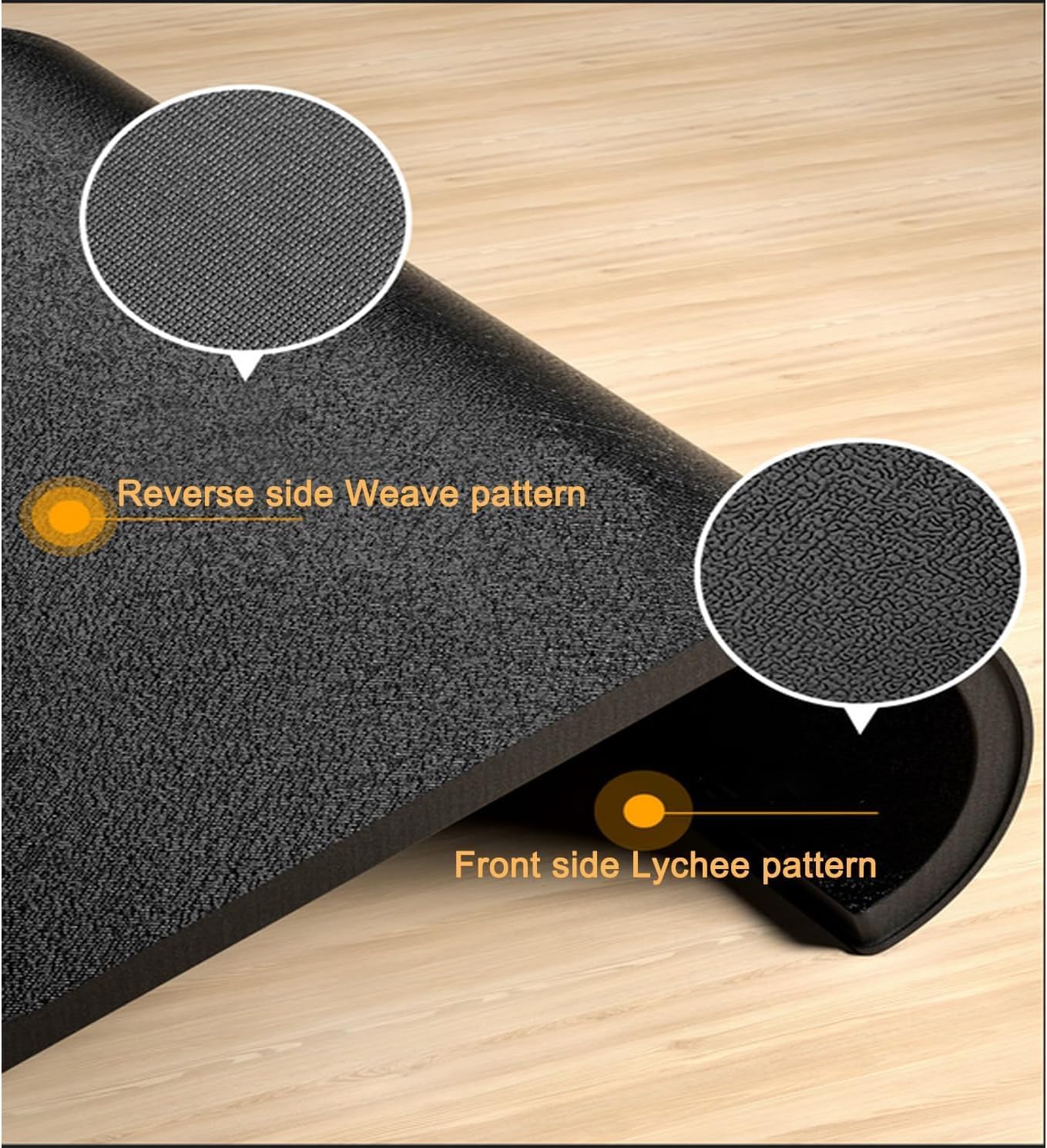 Heavy Duty Exercise Equipment Mat, Treadmill Mat - 45"x32", 48"x24", 78"x36" - Floor Protector for Home Gym, Exercise