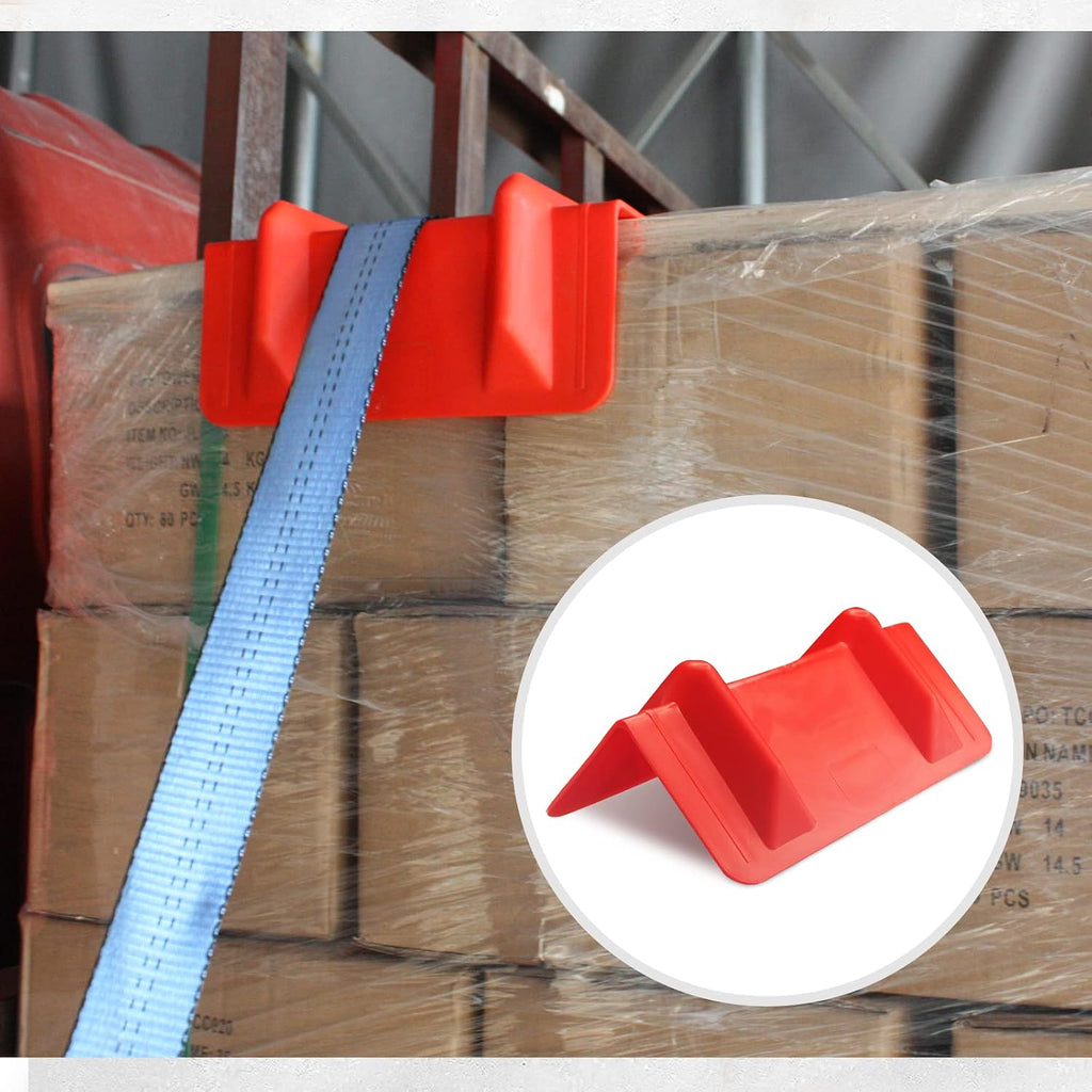 ANLULOAD Flatbed Edge Protector, Edge Corner Tie Down Protector,10Pcs,Red