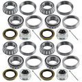 4 Sets 25580 15123 Trailer Axle Hub Bearings Kits for 5200-6000 lbs Axle, Trailer Axle Bearing Kit with 2.44” Dust