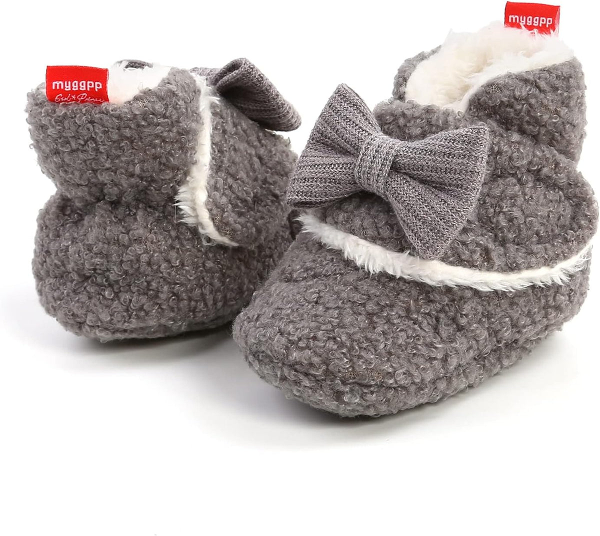 Baby Booties for Boys Girls with Soft Lining Non Slip Gripper Newborn Infant Slipper Socks Toddler First Walker Crib