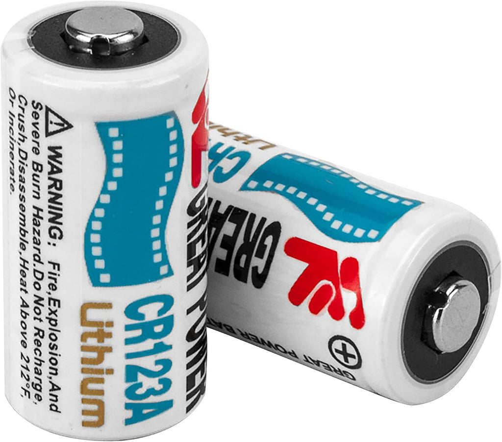 CR123A 3V Lithium Batteries – 2 Pack | Non-Rechargeable Battery for Flashlights, Laser Sights, Cameras, and Security