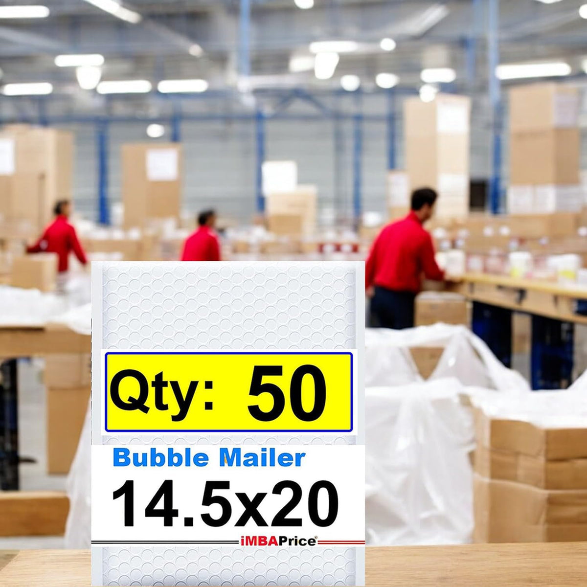 14.5x20 Inches White Color Polybubble Bag, 50-Pack Size #7 Self Seal Poly Bubble Mailers Padded Packing Envelopes