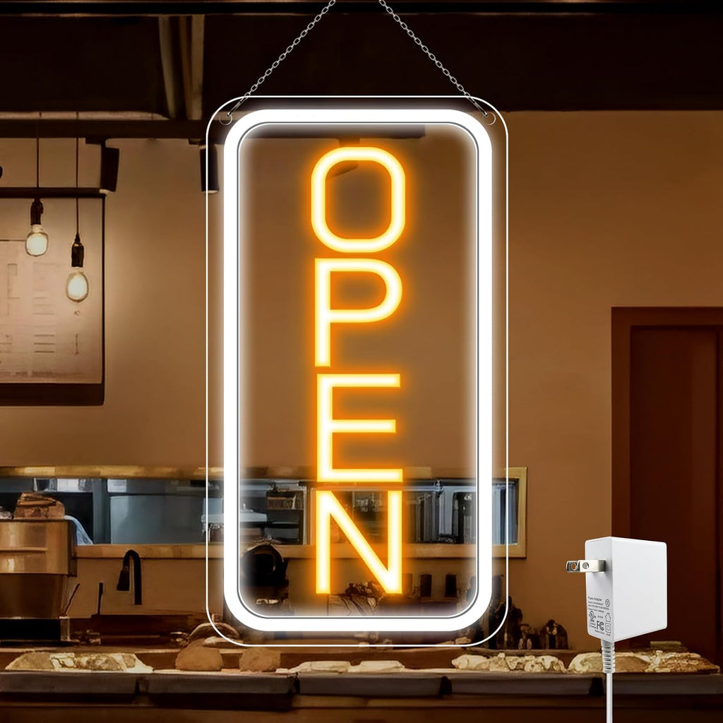 16"x 9" Super Bright Open Sign,12V LED Neon Open Signs for Business for Window, with ON/OFF Switch, Electric Light up