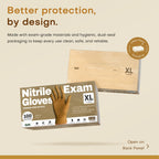 SUP Exam Plus Nitrile Gloves, Powder-Free Disposable, Trail Tan 100Ct (XL)