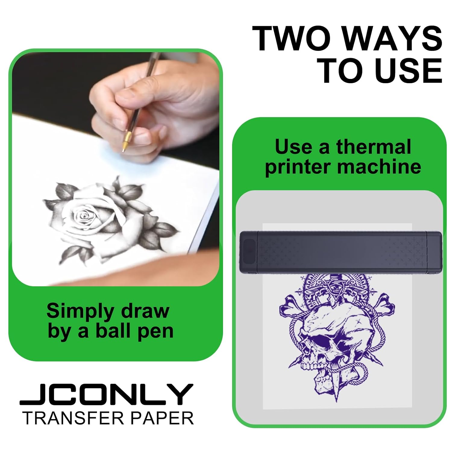 Tattoo Transfer Paper, 50 Sheets Stencil Transfer Paper for Tattooing, A4 Size Thermal Stencil Paper for Tattoo