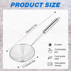 Steel Spider Strainer Skimmer Ladle - Wire Strainer Pasta Skimmer for Kitchen Cooking and Frying