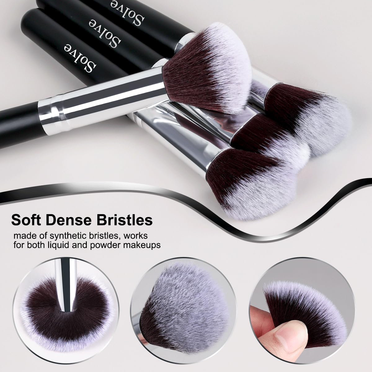 Makeup Brush Set, SOLVE 32 Pieces Professional Makeup Brushes Wooden Handle Cosmetics Brushes Foundation Concealer