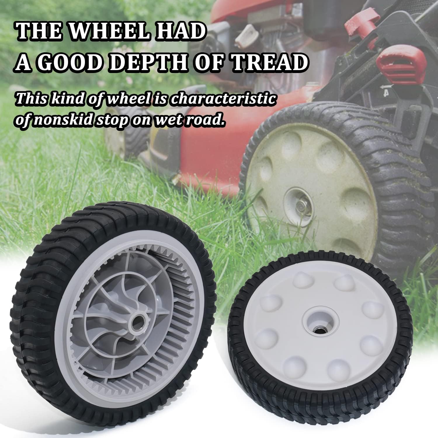 734-04018 Lawn Mower Wheel 2 Pcs 8" Push Mower Front Drive Wheel Replace for Troy Bilt TB240 734-04018B 12AV569Q597