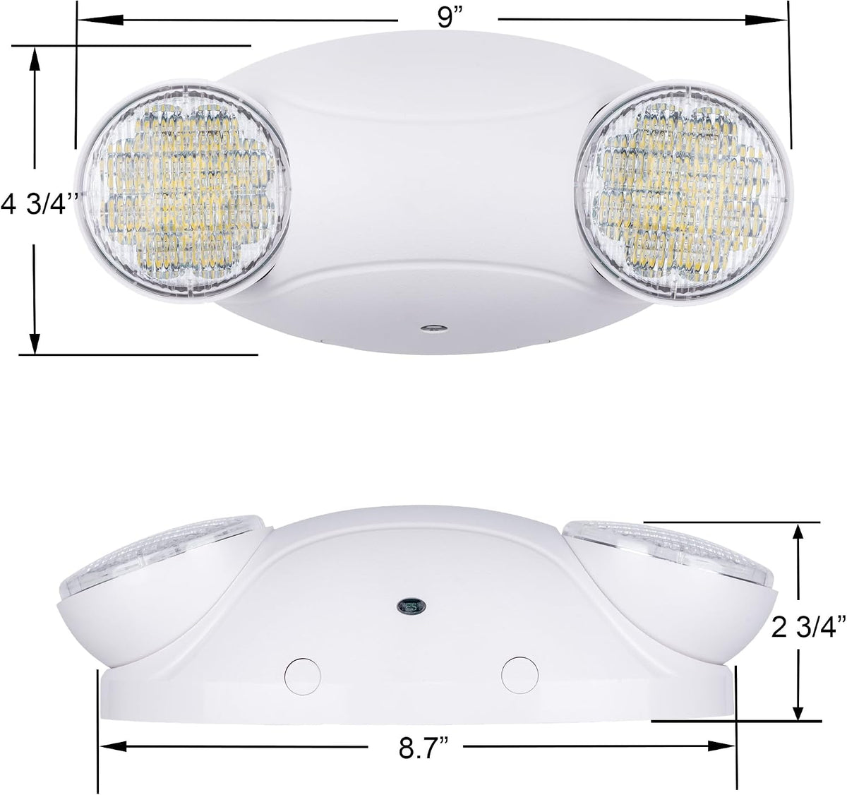 LIT-PaTH LED Emergency Light for Business, Battery Backup, 2 Pack