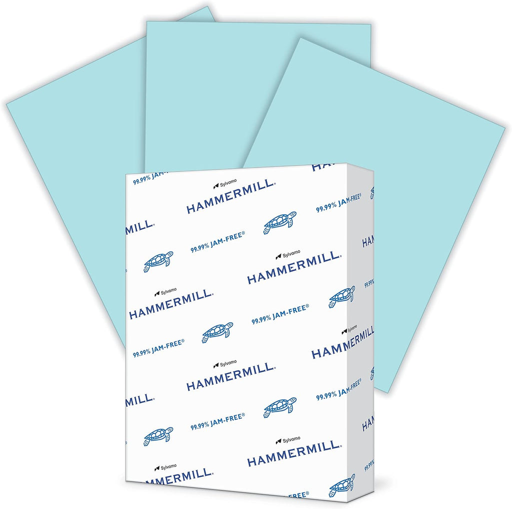 Colored Paper, 24 lb Blue Printer Paper, 8.5 x 11 - Made in the USA, Pastel Paper, 103671R-1 Ream (500 Sheets)