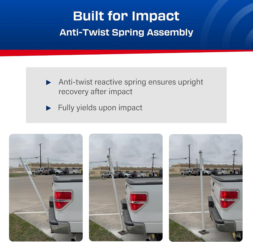 Impact Recovery - Sta-Rite Flexible Sign Post - Sign Holder - Handicap Parking Signs - Made in the USA - 78” Reserved