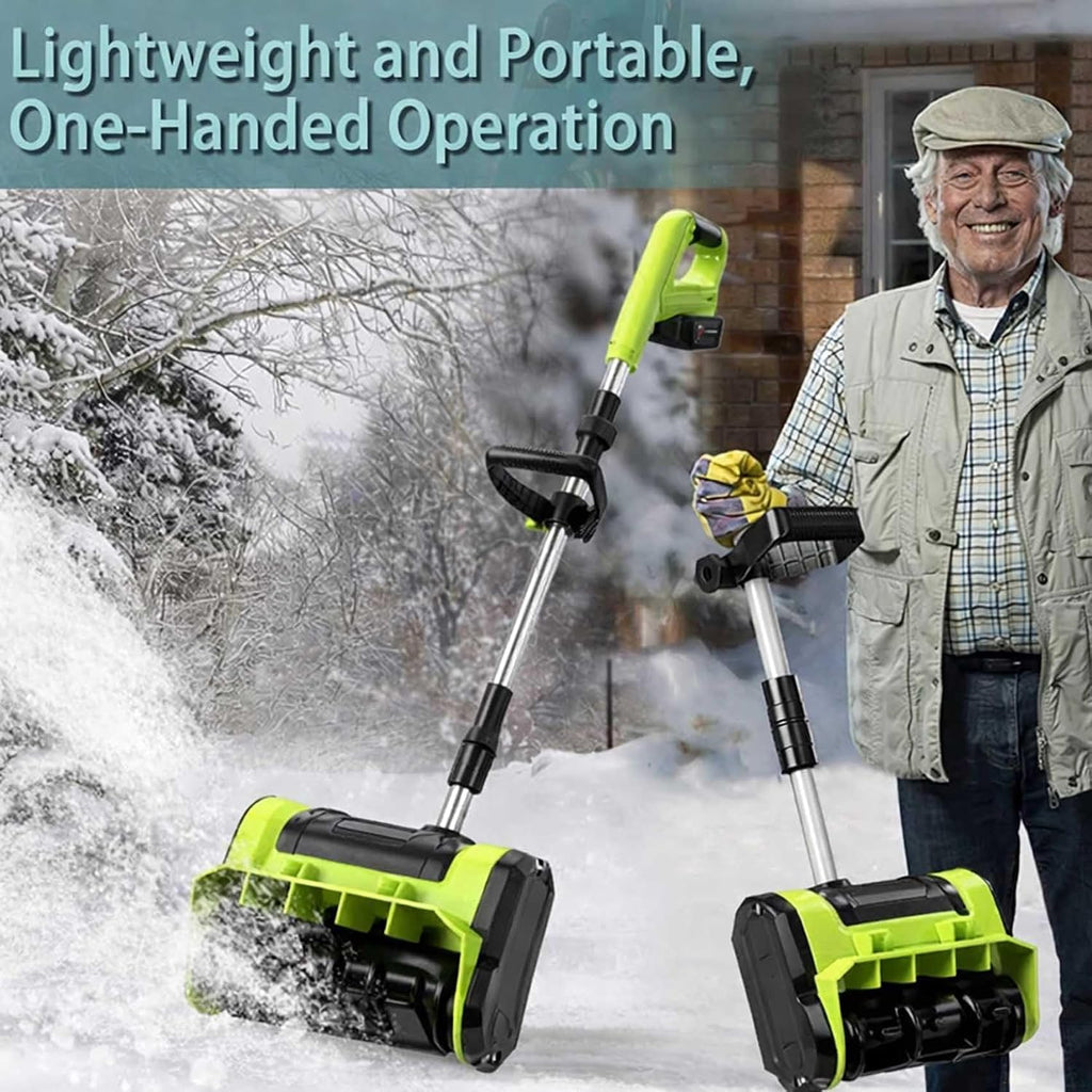 2026 Upgrade Electric Snow Blower Shovel, 20V Cordless Electric Snow Shovel - 16ft Throwing Distance, 12" Width