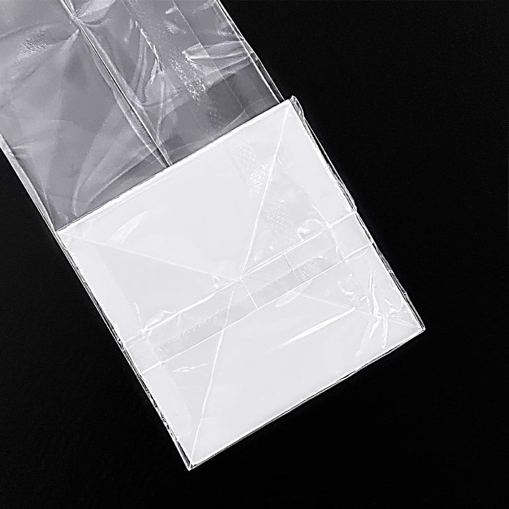 Gusseted Flat Bottom Cellophane Bags 2x2x8 In 50Pcs