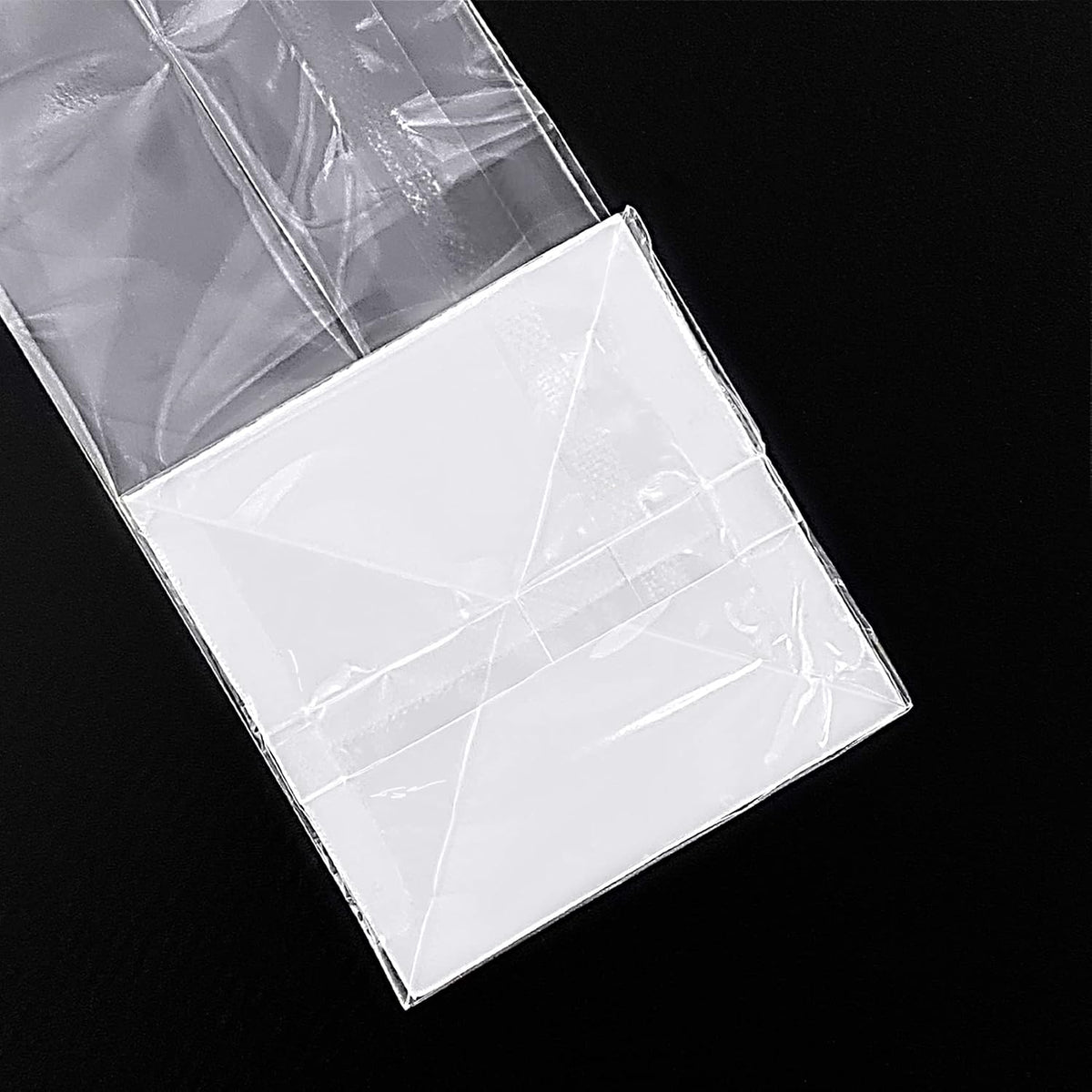 Gusseted Flat Bottom Cellophane Bags 2x2x8 In 50Pcs