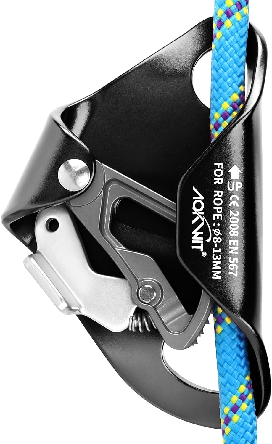Chest Ascender Tree Climbing Gear Rope Grab High-Strength Aluminum Alloy Rappelling Equipment CE Certified for Rock