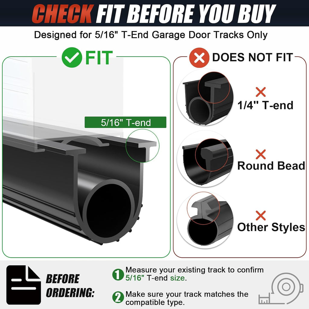 Garage Door Seals Bottom Rubber - Jobon 10 Ft Universal U+O Weatherproofing Garage Door Weather Stripping Bottom Seal