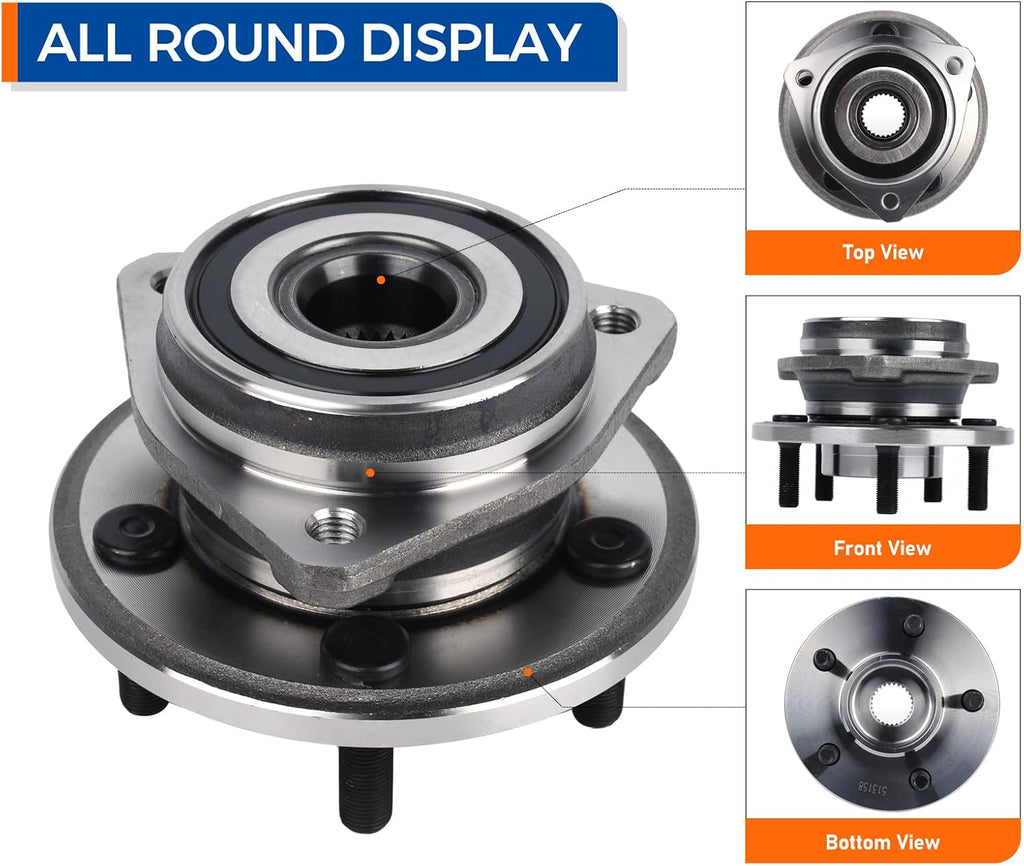 PAROD 513158 Front Wheel Hub & Bearing Assembly for Cherokee/TJ/Wrangler