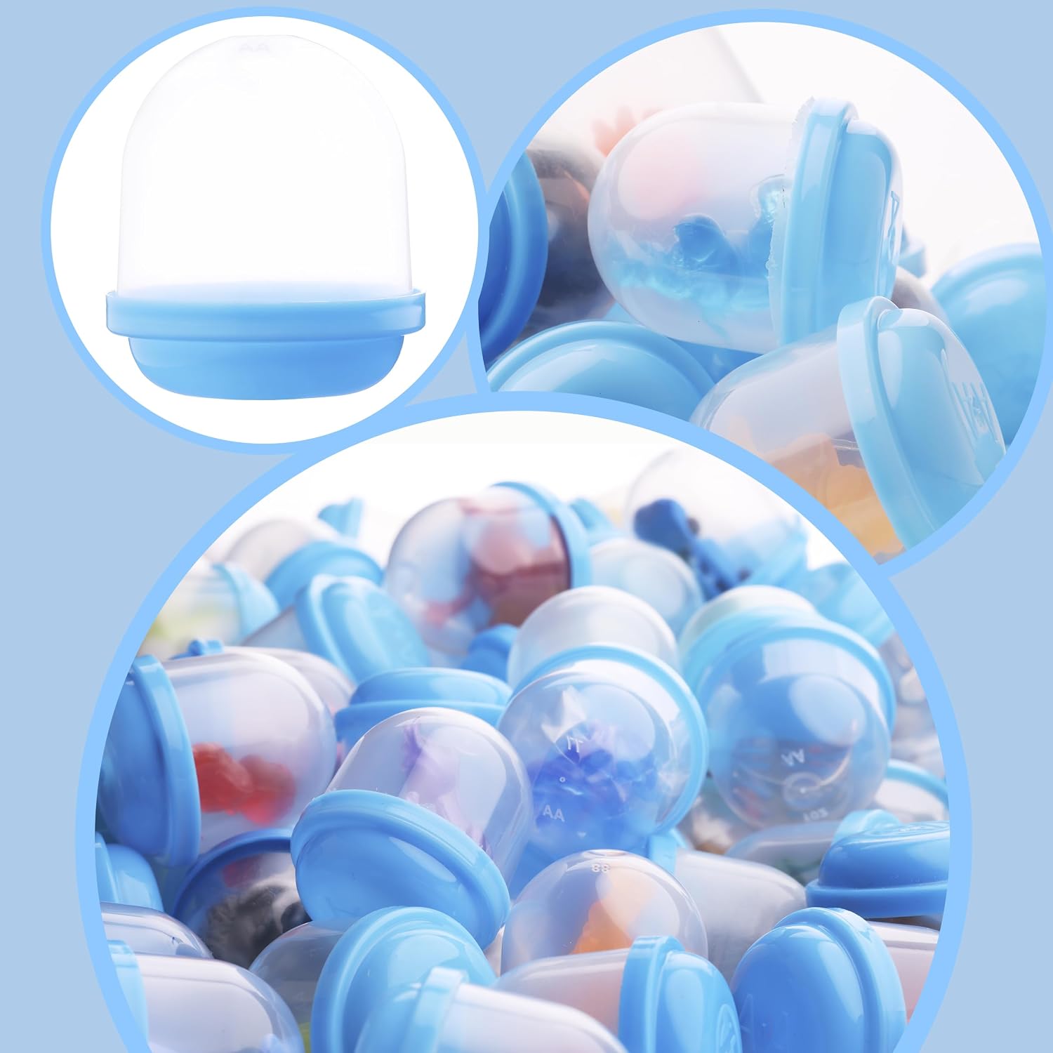 Capsule Vending Machine Translucent Acorn Capsules Empty 30 pcs 1.1 inch - Gumball Machine Capsules Refill Bulk Party