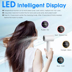 110000RPM Ionic Hair Dryer, Positive & Negative Ion Tech (White)