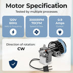 【Upgraded】 S97009796 Bathroom Replacement Fan Motor Blower Assembly Compatible with Br-oan Nu-Tone Bulb Heaters 162-E、G、J、K、L、M and 164-E、G、J、K、 L、M, Bathroom Exhaust Vent Fan Motor by Fetechmate