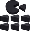 12PCS 2 Bags Triangle Powder Puff Face Paint Sponges Premium Black Half Moon Makeup Sponge Mini Applicator Wedges